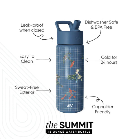 Summit Kids Water Bottle with Straw Lid
