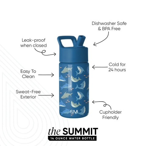 Summit Kids Water Bottle with Straw Lid