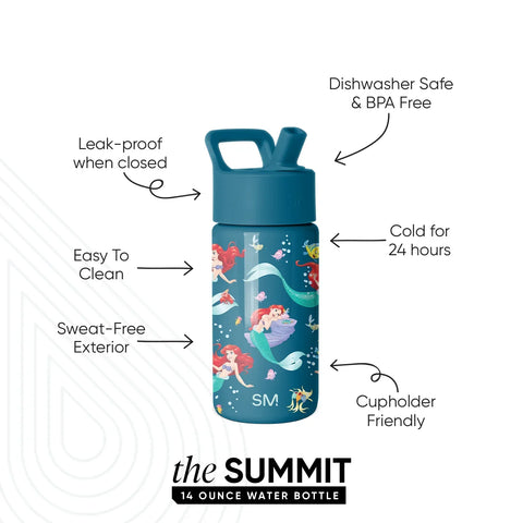 Summit Kids Water Bottle with Straw Lid
