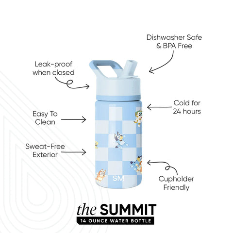 Summit Kids Water Bottle with Straw Lid