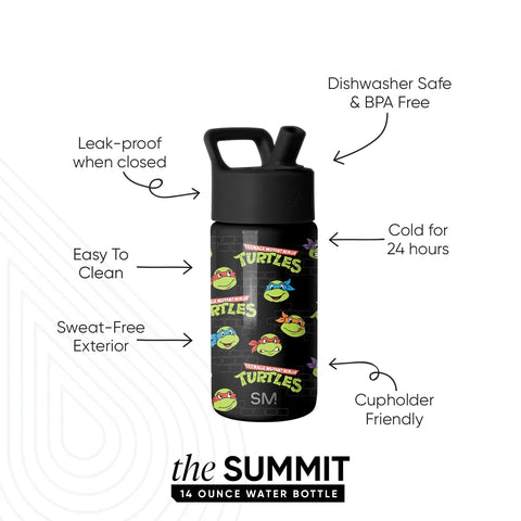 Summit Kids Water Bottle with Straw Lid