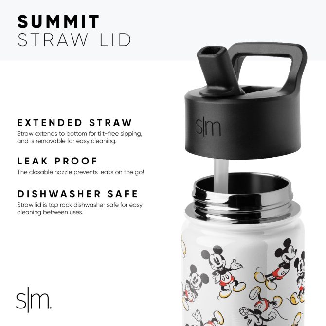 Summit Kids Water Bottle with Straw Lid