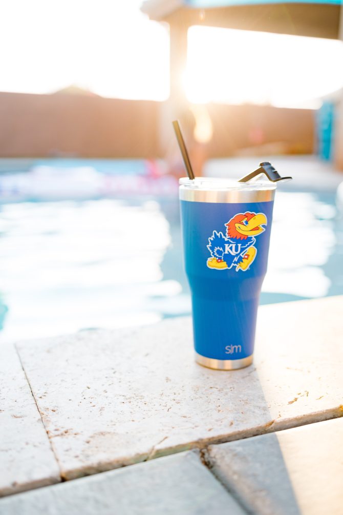 Collegiate Cruiser Tumbler with Flip Lid and Straw