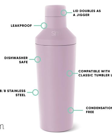 Classic Cocktail Shaker with Jigger Lid