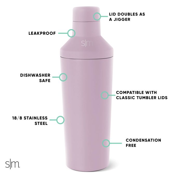 Classic Cocktail Shaker with Jigger Lid