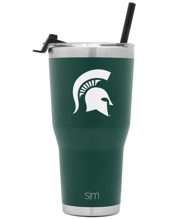 Collegiate Cruiser Tumbler with Flip Lid and Straw