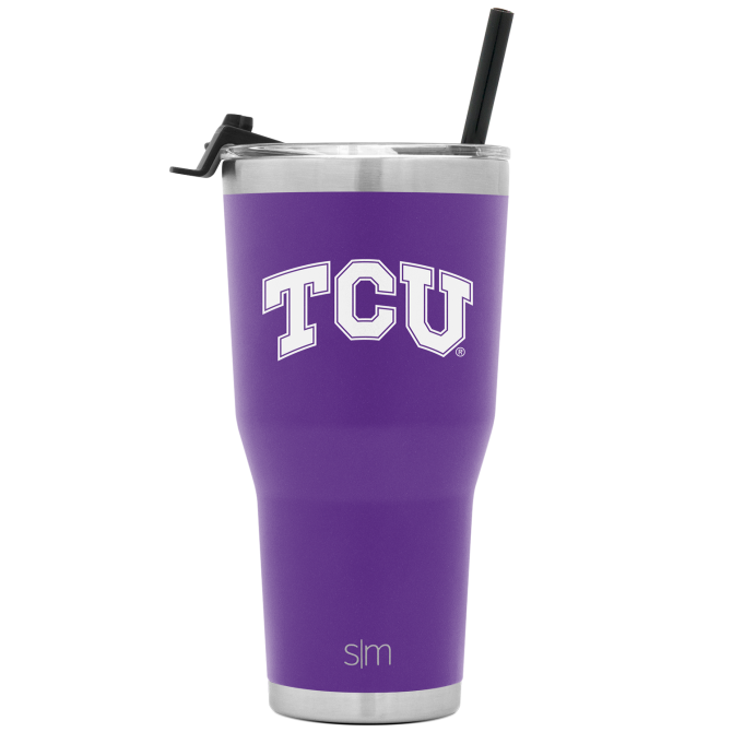 Collegiate Cruiser Tumbler with Flip Lid and Straw