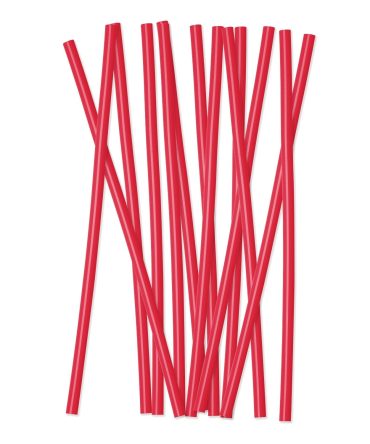 Plastic Reusable Drinking Straws 12-Pack