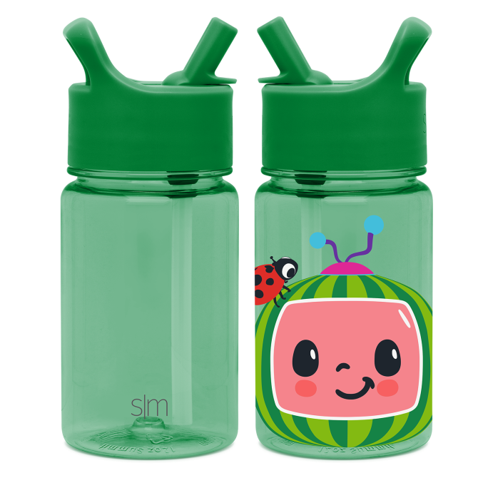 Summit Kids Plastic Water Bottle with Straw Lid