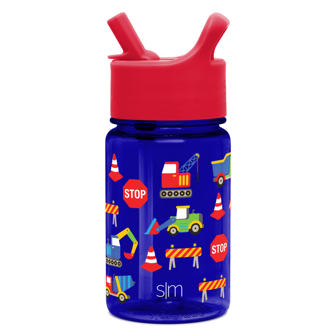 Summit Kids Plastic Water Bottle with Straw Lid