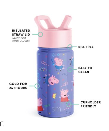 Summit Kids Water Bottle with Straw Lid