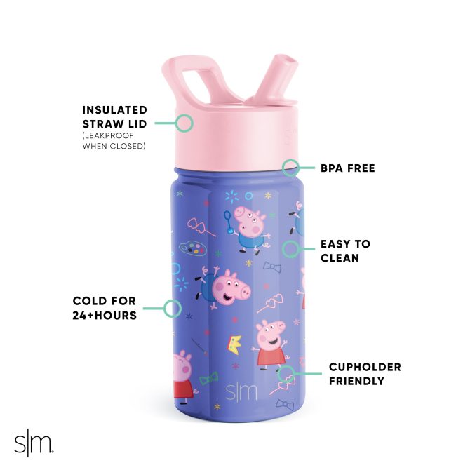 Summit Kids Water Bottle with Straw Lid