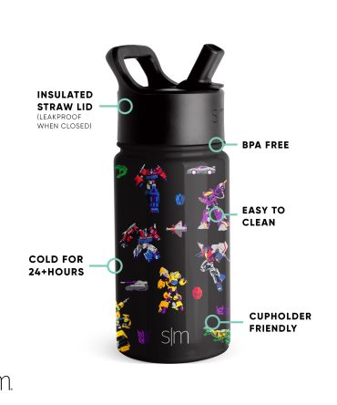 Summit Kids Water Bottle with Straw Lid