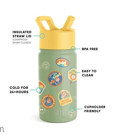 Summit Kids Water Bottle with Straw Lid