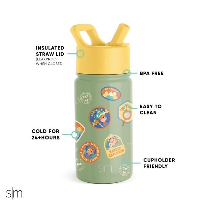 Summit Kids Water Bottle with Straw Lid