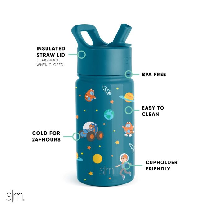 Summit Kids Water Bottle with Straw Lid