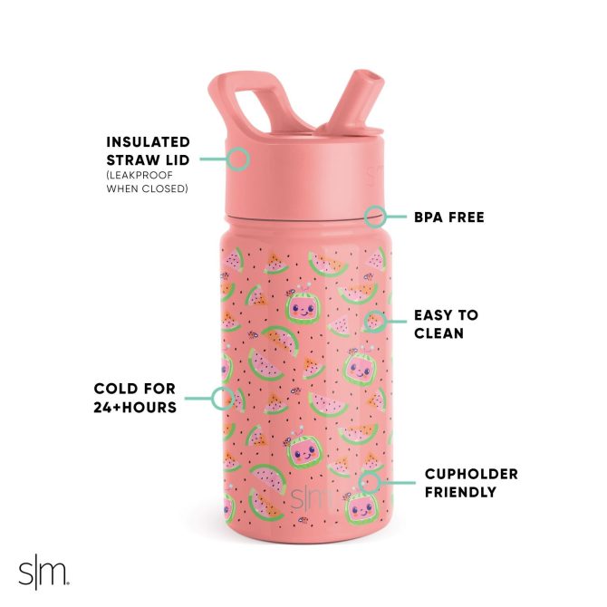 Summit Kids Water Bottle with Straw Lid