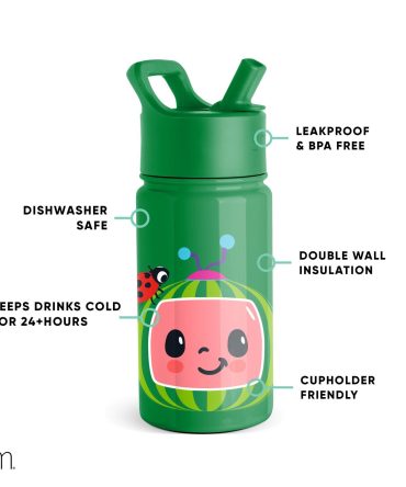 Summit Kids Water Bottle with Straw Lid