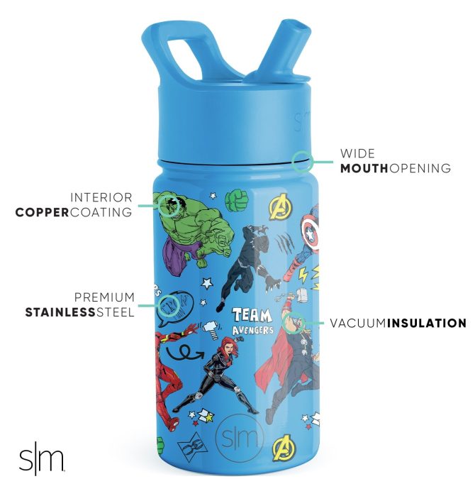 Summit Kids Water Bottle with Straw Lid