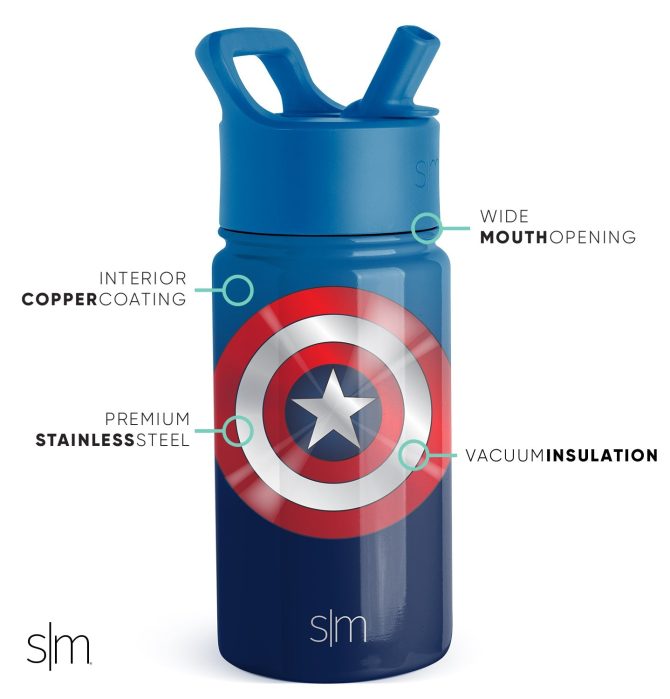 Summit Kids Water Bottle with Straw Lid