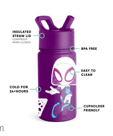 Summit Kids Water Bottle with Straw Lid