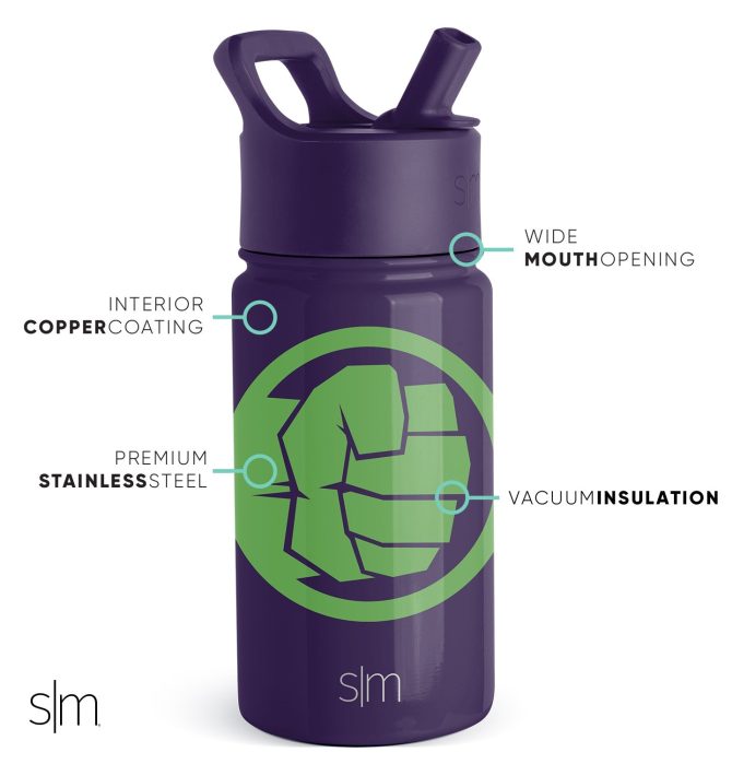 Summit Kids Water Bottle with Straw Lid