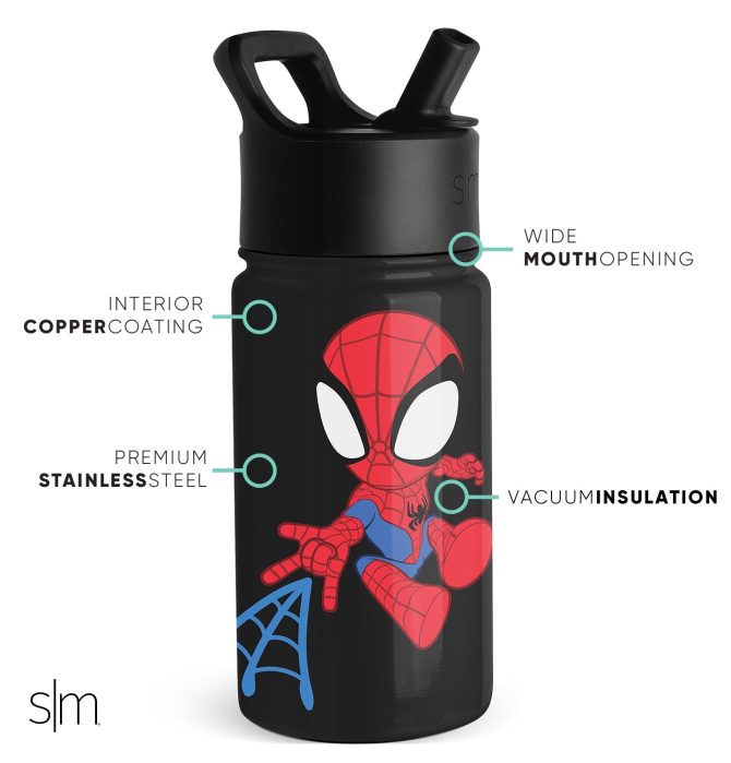 Summit Kids Water Bottle with Straw Lid