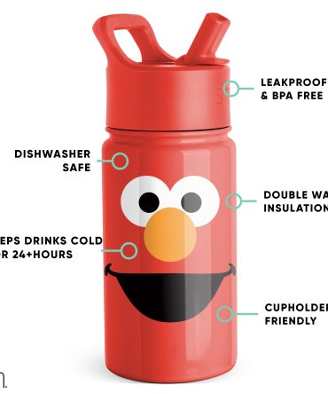 Summit Kids Water Bottle with Straw Lid