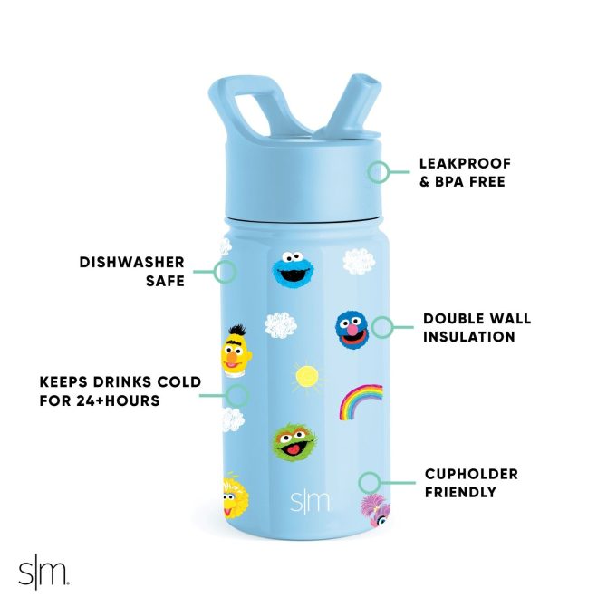 Summit Kids Water Bottle with Straw Lid