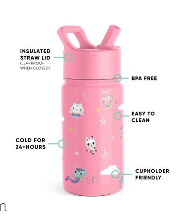 Summit Kids Water Bottle with Straw Lid