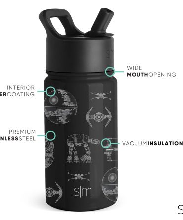 Summit Kids Water Bottle with Straw Lid