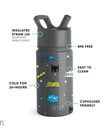 Summit Kids Water Bottle with Straw Lid