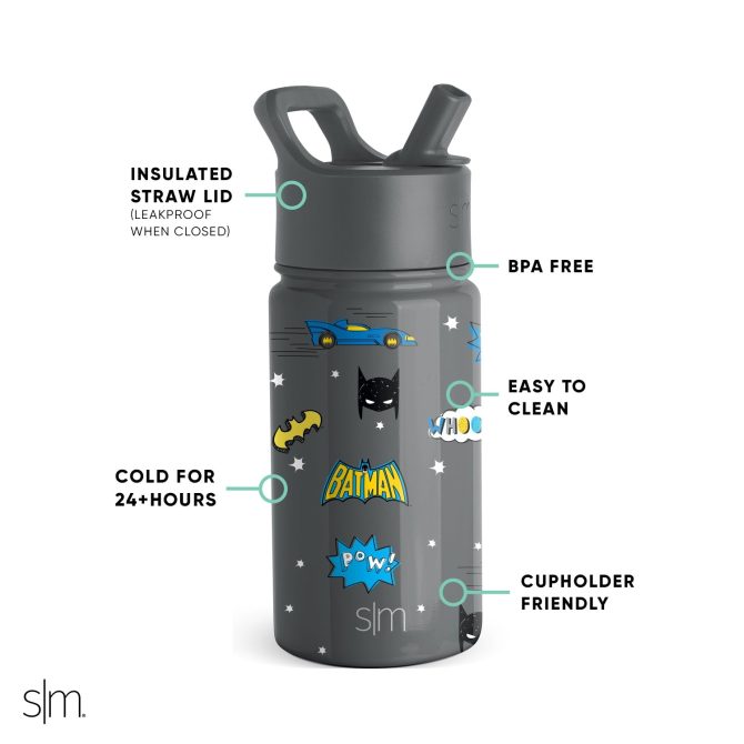 Summit Kids Water Bottle with Straw Lid