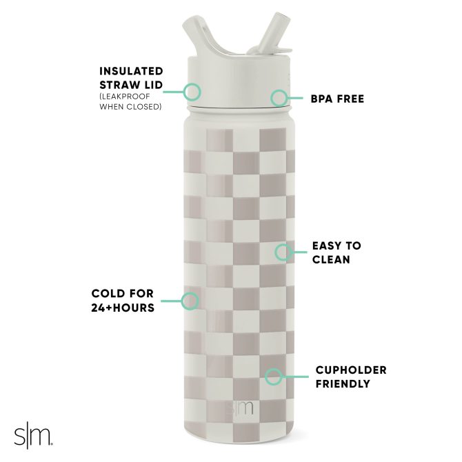 Summit Water Bottle with Straw Lid