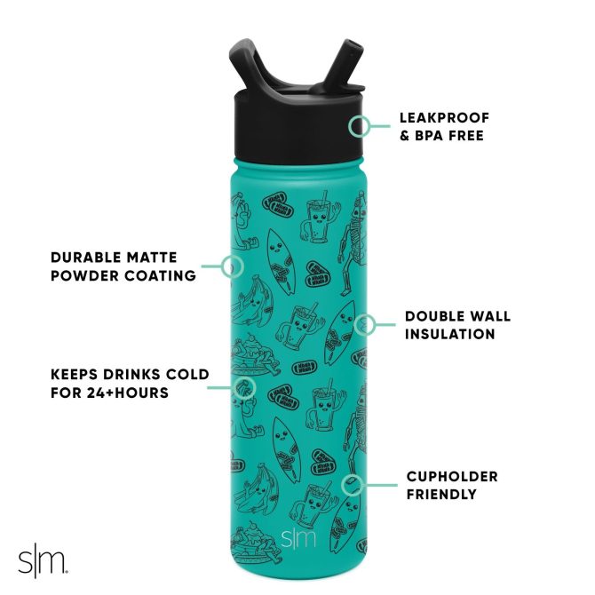 Summit Water Bottle with Straw Lid