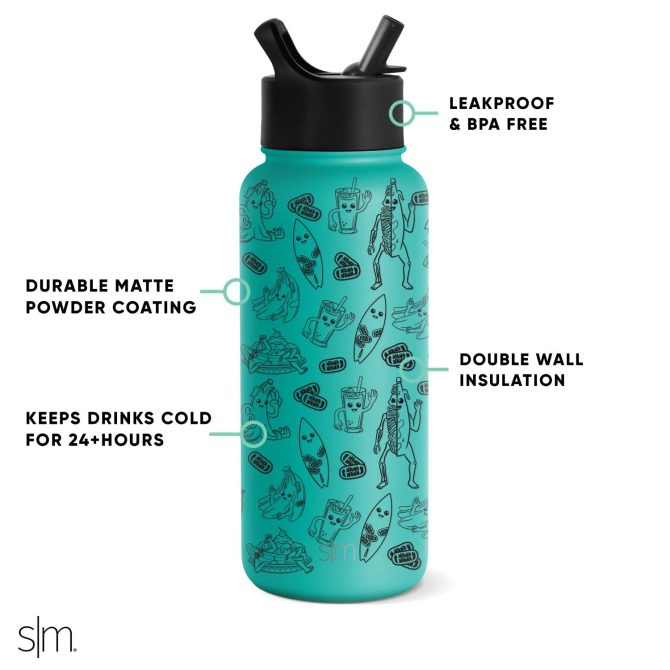 Summit Water Bottle with Straw Lid