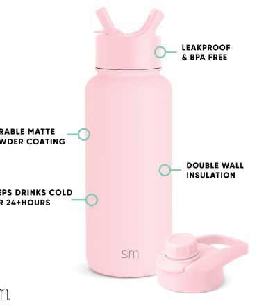 Summit Water Bottle with Straw Lid and Chug Lid