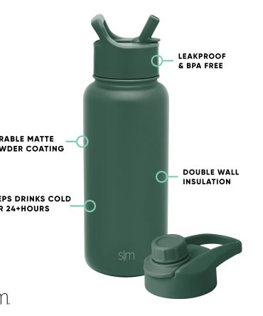 Summit Water Bottle with Straw Lid and Chug Lid