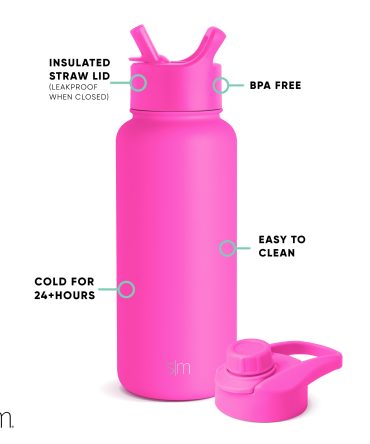 Summit Water Bottle with Straw Lid and Chug Lid