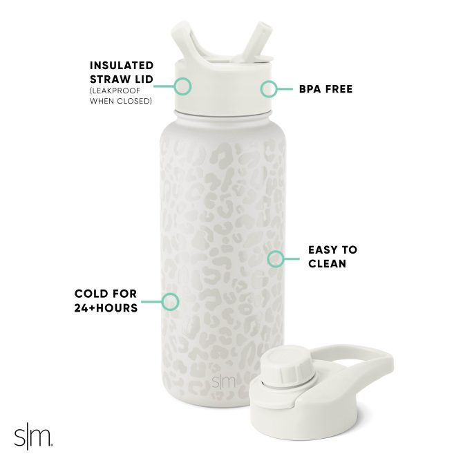 Summit Water Bottle with Straw Lid and Chug Lid