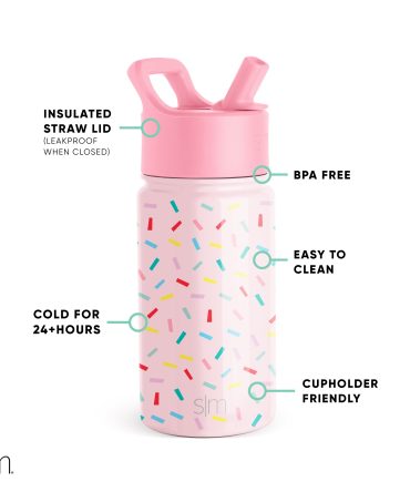 Summit Kids Water Bottle with Straw Lid