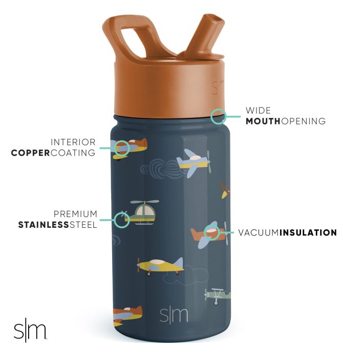 Summit Kids Water Bottle with Straw Lid