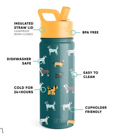 Summit Kids Water Bottle with Straw Lid