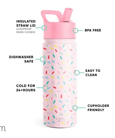 Summit Kids Water Bottle with Straw Lid