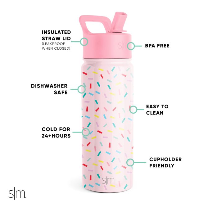 Summit Kids Water Bottle with Straw Lid