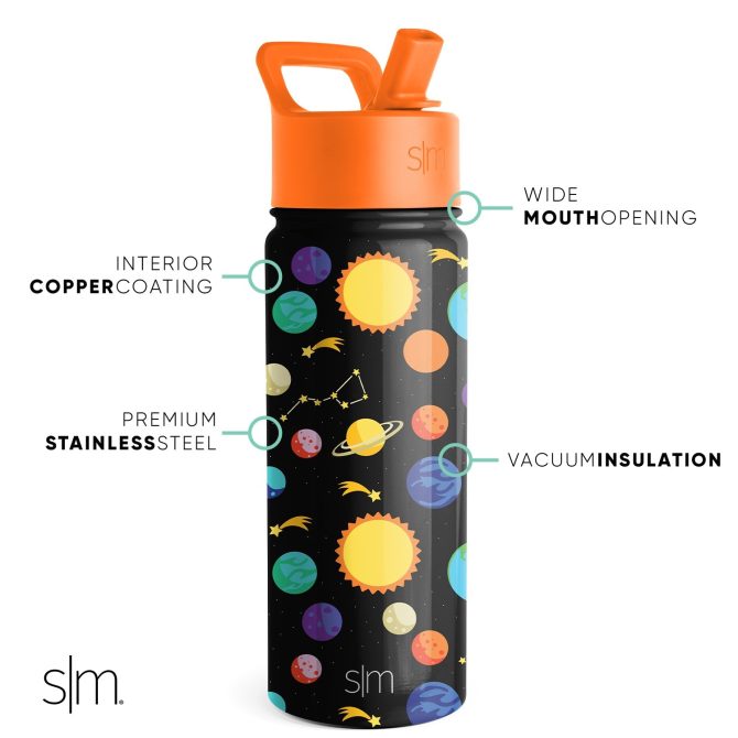 Summit Kids Water Bottle with Straw Lid