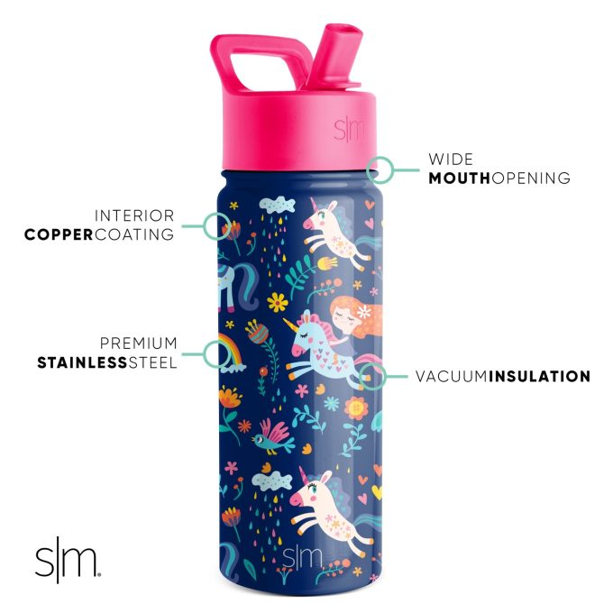 Summit Kids Water Bottle with Straw Lid