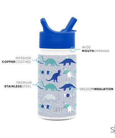 Summit Kids Water Bottle with Straw Lid