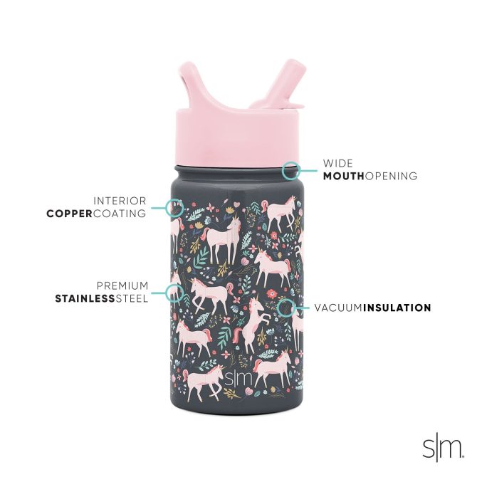 Summit Kids Water Bottle with Straw Lid