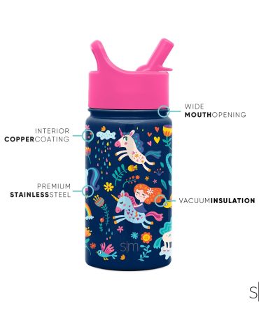 Summit Kids Water Bottle with Straw Lid